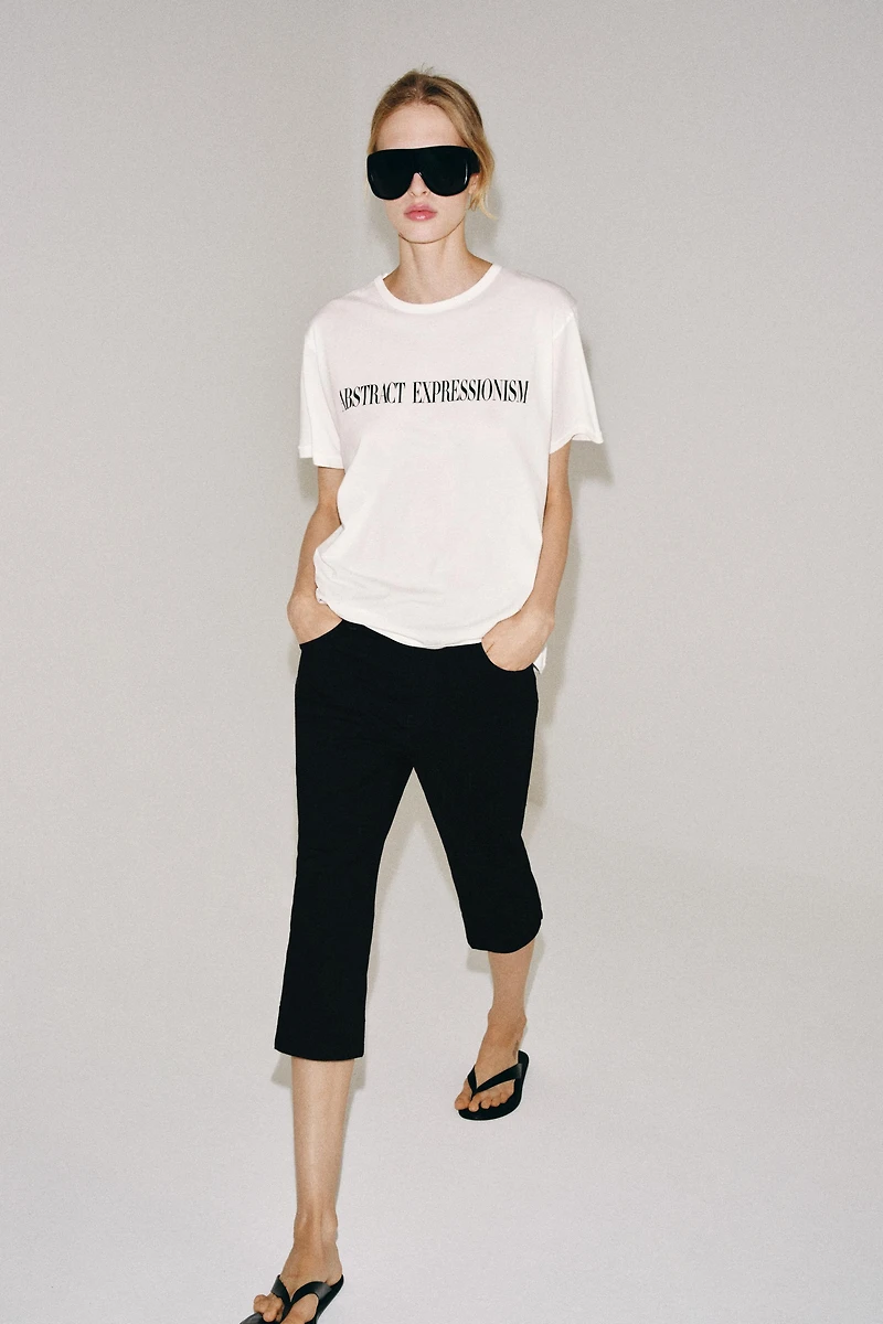 TEXT PRINT OVERSIZED T-SHIRT