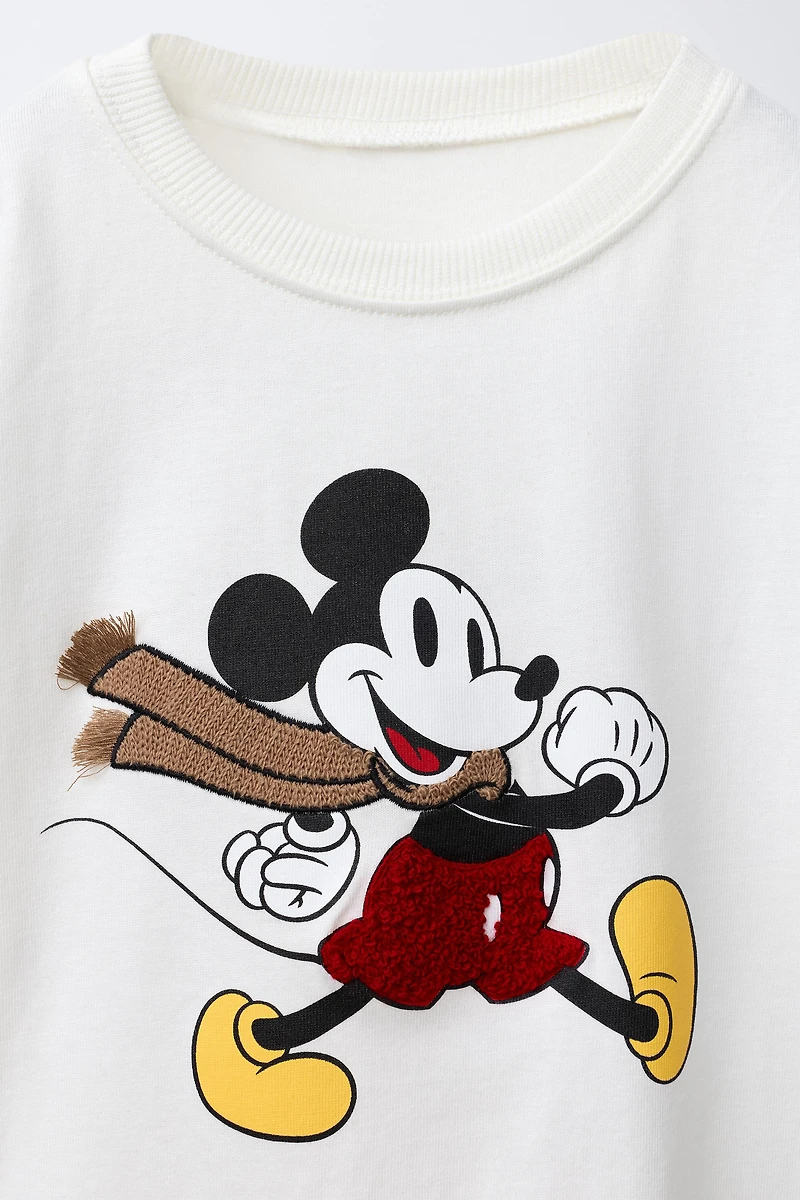 MICKEY MOUSE © DISNEY EMBROIDERED MEDIUM WEIGHT T-SHIRT