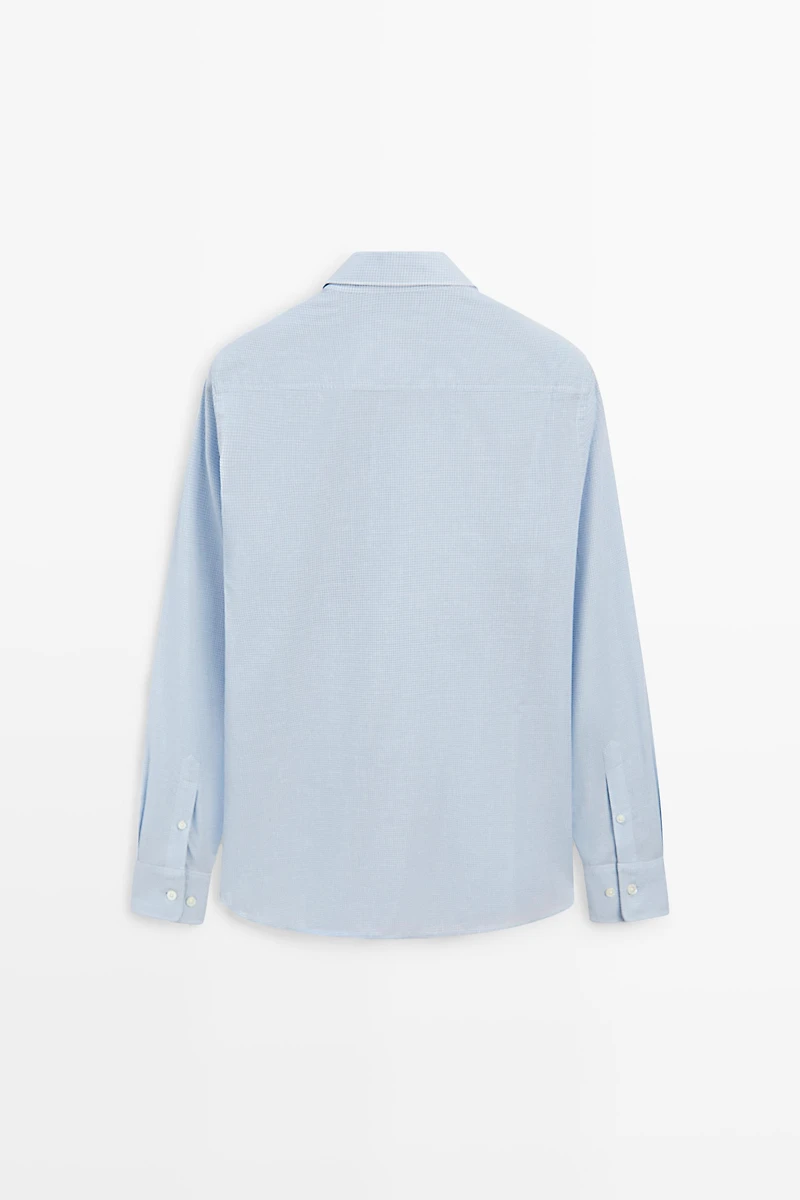 100% cotton regular fit gingham check shirt