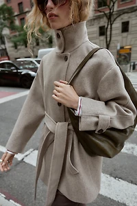 MANTEAU COL DOUBLE POSITION SOFT