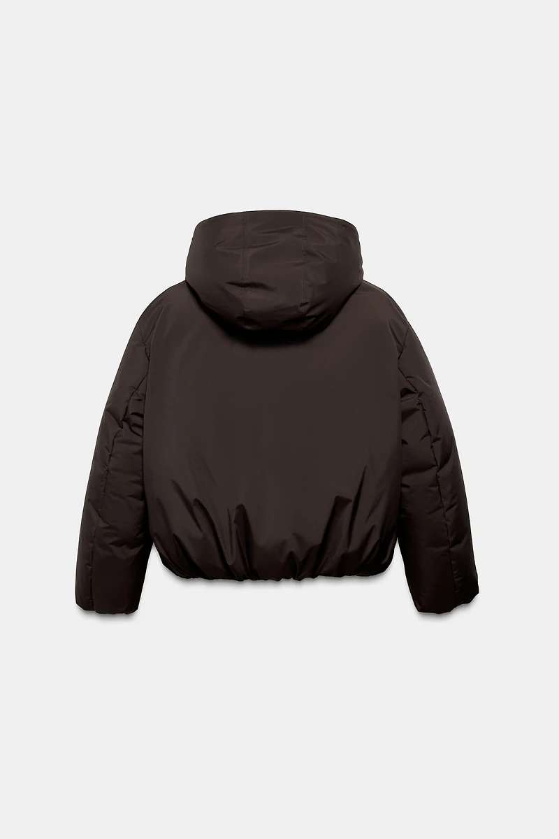 ANORAK MATELASSÉ À CAPUCHE DÉPERLANT COUPE-VENT