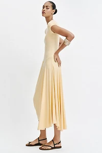 ROBE LONGUE ASYMÉTRIQUE