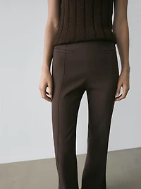 Flared trousers with pocket