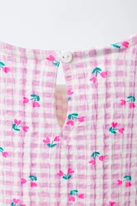 ROBE IMPRIMÉ À RAYURES ET CŒUR