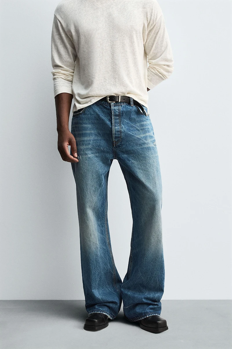 WIDE FLARE FIT JEANS