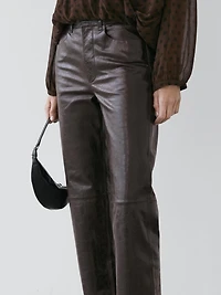 Pantalon en cuir nappa