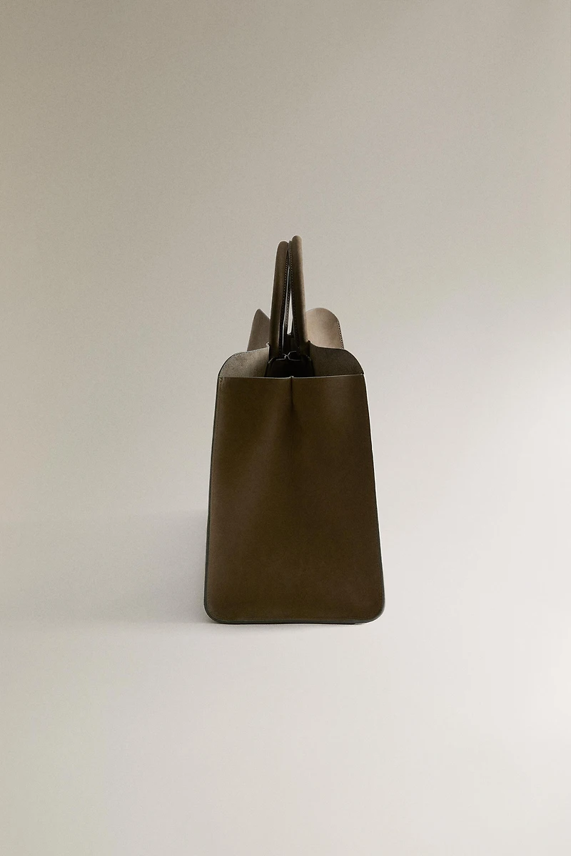 NUBUCK LEATHER SHOPPER BAG