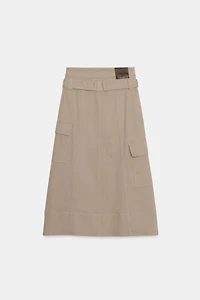 CARGO MIDI SKIRT WITH BELT
