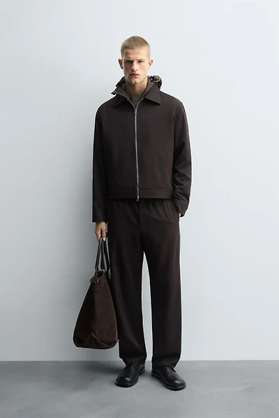 REGULAR FIT ZIP-UP OVERSHIRT