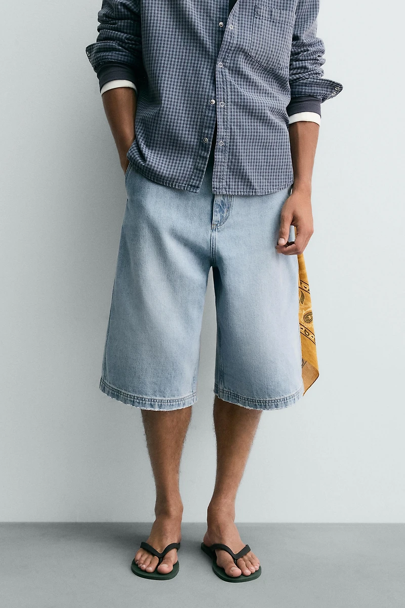 RELAXED FIT DENIM SHORTS