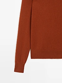 Wool blend sweater with scarf detail