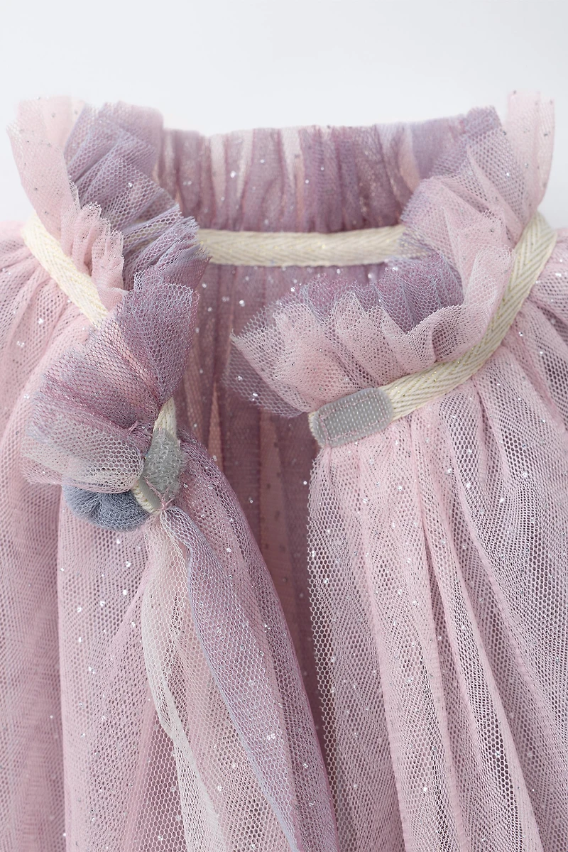 BUTTERFLY FAIRY COSTUME SPARKLY TULLE CAPE