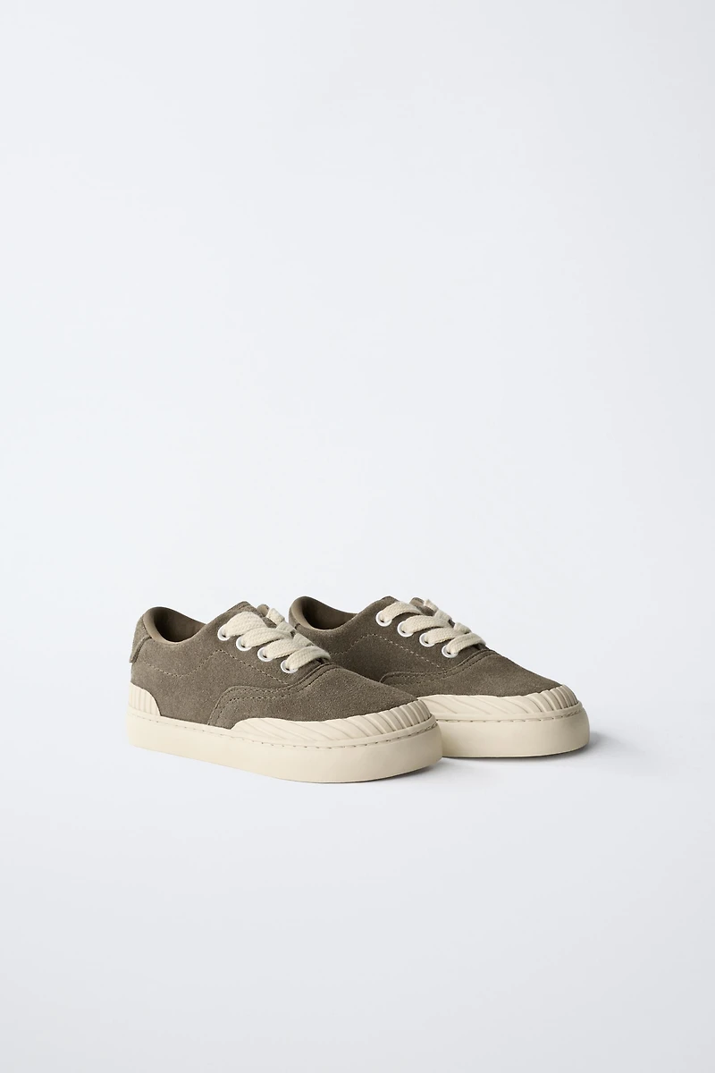 ZARA TIMELESS - LEATHER SNEAKERS