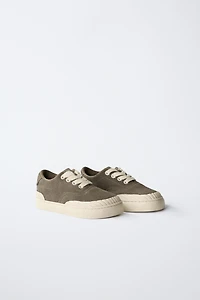 ZARA TIMELESS - LEATHER SNEAKERS