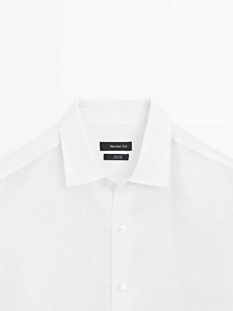Extra fine regular fit linen shirt