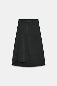 ASYMMETRICAL MIDI SKIRT
