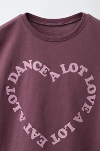 SPARKLY TEXT PRINT T-SHIRT