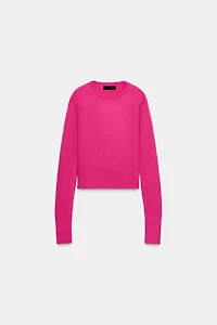 PLAIN KNIT WOOL SWEATER