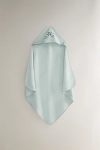 HOODED TROPICAL SEA BABY TOWEL
