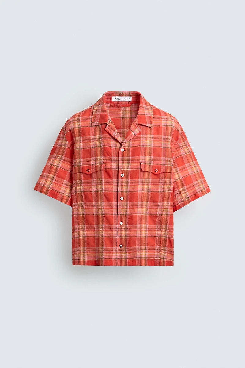 RELAXED FIT PLAID SHIRT