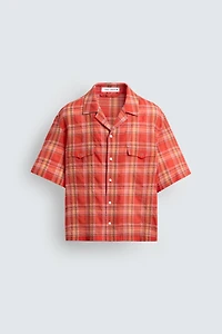 RELAXED FIT PLAID SHIRT