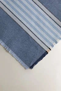 LOT DE 2 SERVIETTES DE TABLE RAYURES FIL TEINTÉ