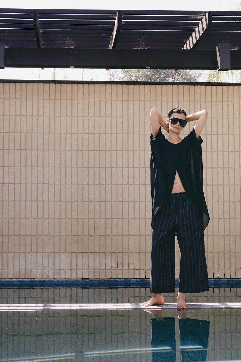 STRIPED LINEN PANTS ZW COLLECTION