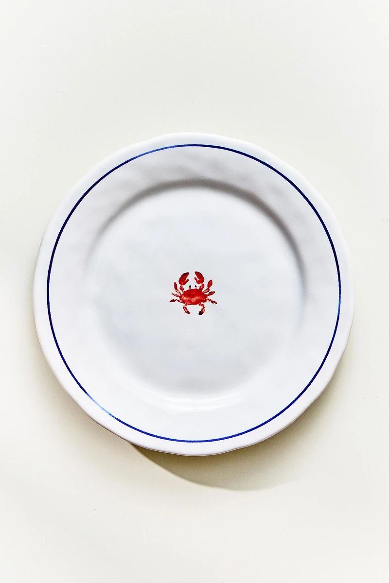 CRAB STONEWARE DESSERT PLATE