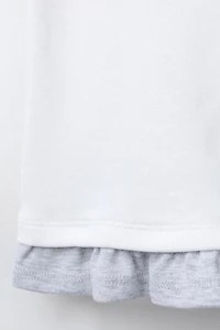 EMBROIDERED STAR DOUBLE COLLAR T-SHIRT
