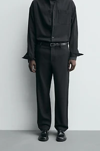 100% WOOL STRAIGHT FIT PANTS