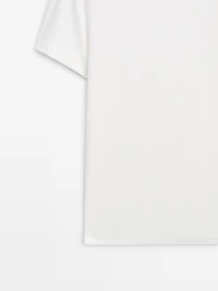 Short sleeve cotton knit polo shirt