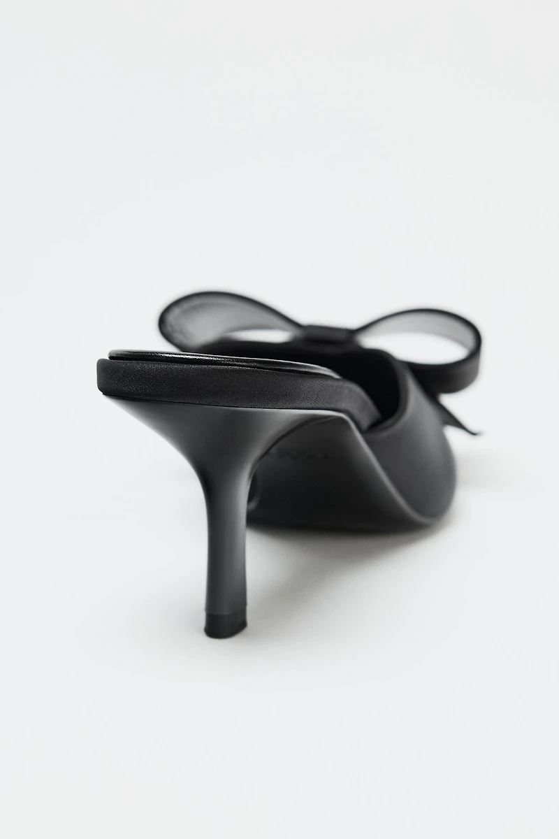 MULES À TALONS ET NŒUD