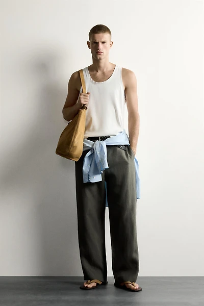 RIB TANK TOP WITH MATCHING TRIM