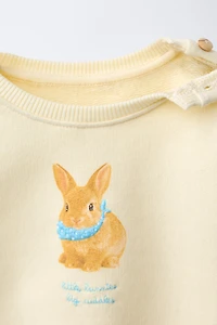 SWEAT LAPIN DÉTAILS BRODÉS