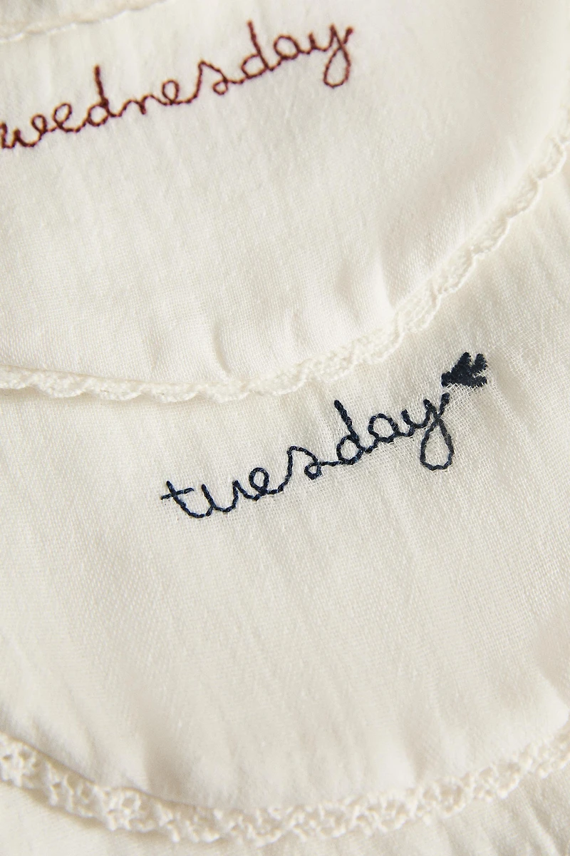 WEEKLY BABY BIB (PACK OF 7)