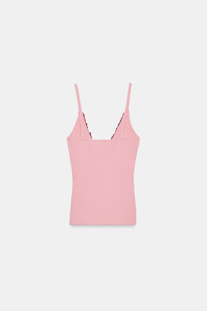 SEQUIN STRAP TOP