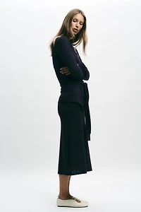 MIDI PLAIN KNIT SKIRT