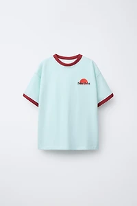 T-SHIRT BRODÉ LISERÉS CONTRASTE