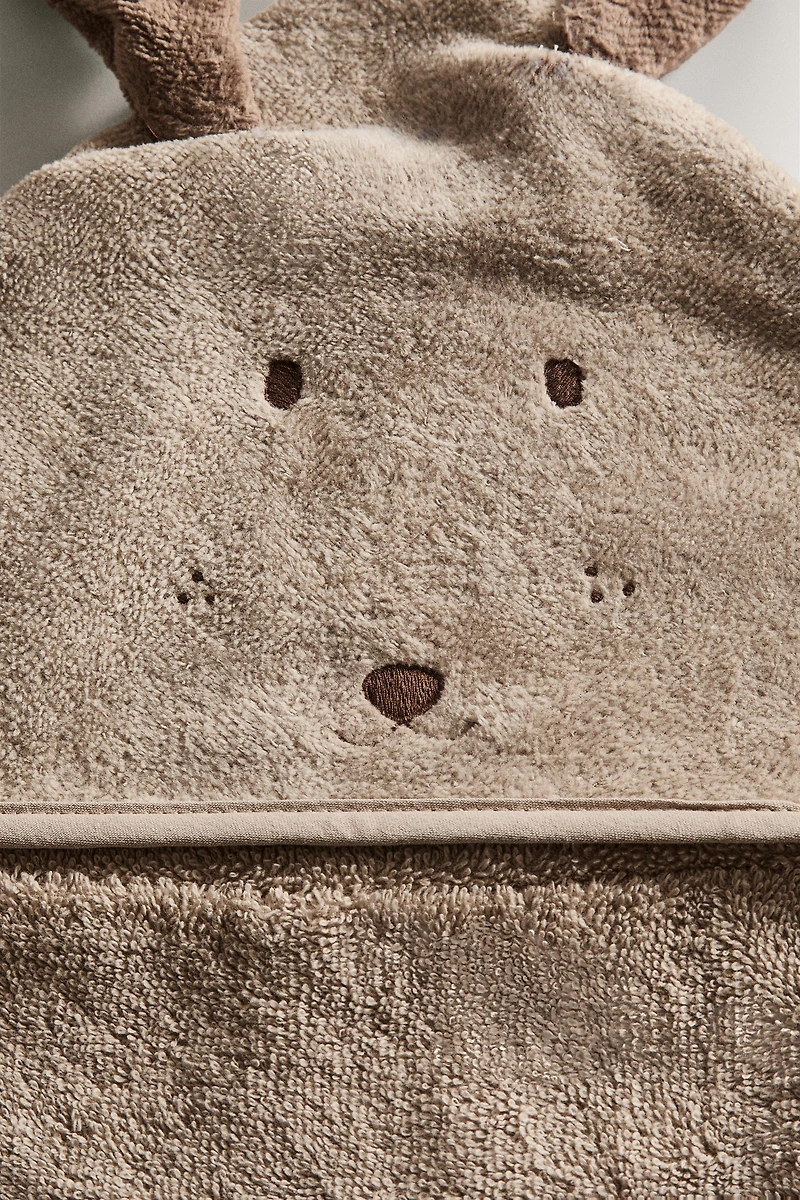 SERVIETTE DE BAIN À CAPUCHE ENFANT CHIEN