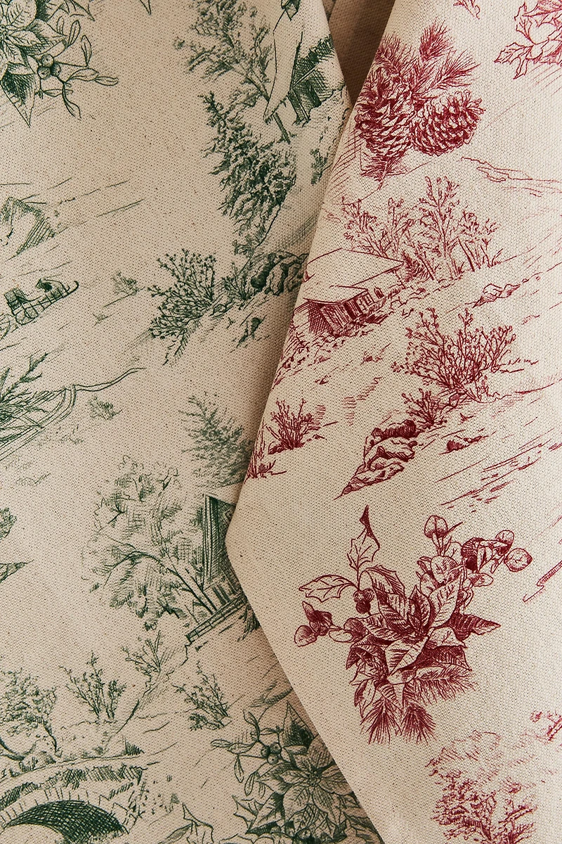 LOT DE TORCHONS DE CUISINE COTON MAISON DE CAMPAGNE DE NOËL (LOT DE 2)