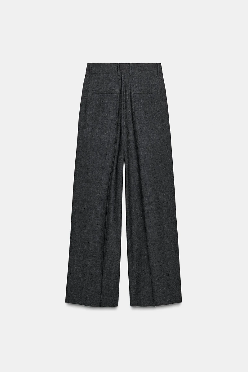 WIDE-LEG PLEATED PANTS ZW COLLECTION