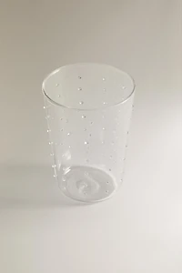 BOROSILICATE GLASS TUMBLER WITH DOTS
