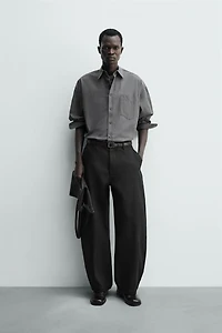 BARREL FIT LYOCELL - COTTON PANTS