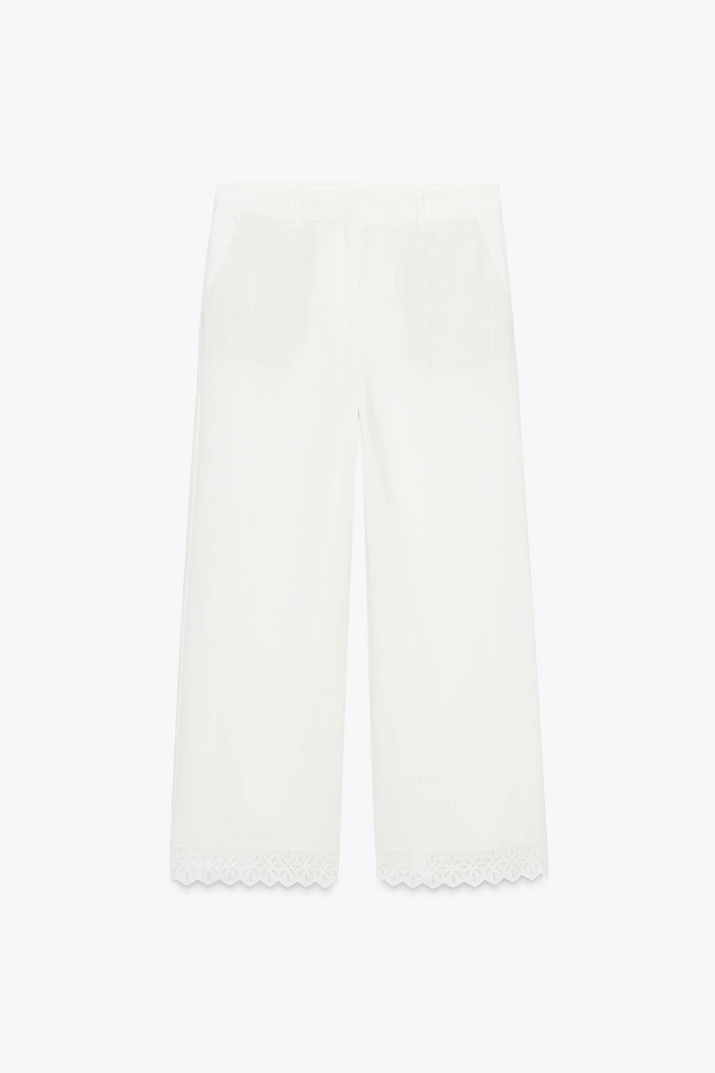 RAMIE PANTS WITH LACE TRIM