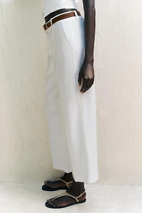 LINEN CULOTTES WITH BELT