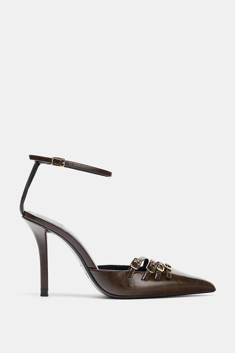 BUCKLED SLINGBACK HEELS