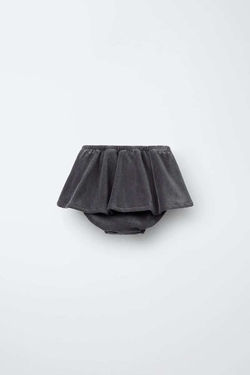 JUPE-CULOTTE EN VELOURS CÔTELÉ