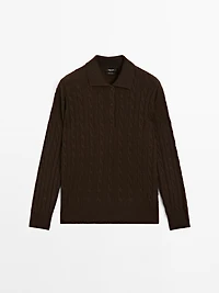 Pull col polo 100 % cachemire