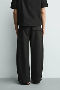 RELAXED FIT PANTS WITH ADJUSTABLE HEM