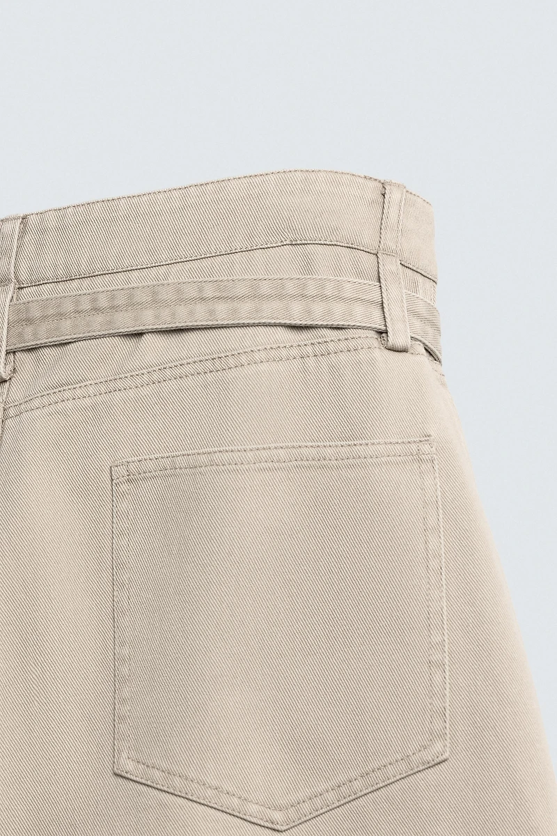 WIDE BALLOON FIT PANTS WITH BELT